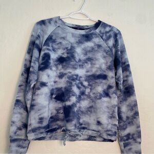 GAP Navy Tie-Dye Pullover Sweatshirt Women's Medium Athleisure Loungewear